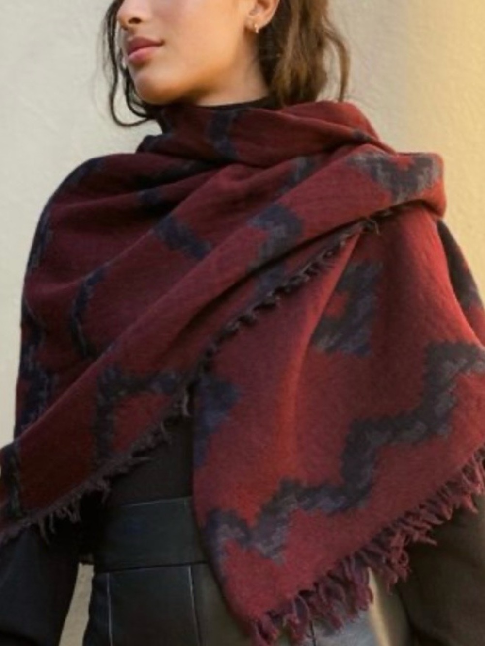 Aritzia Large Mosaic Triangle Scarf